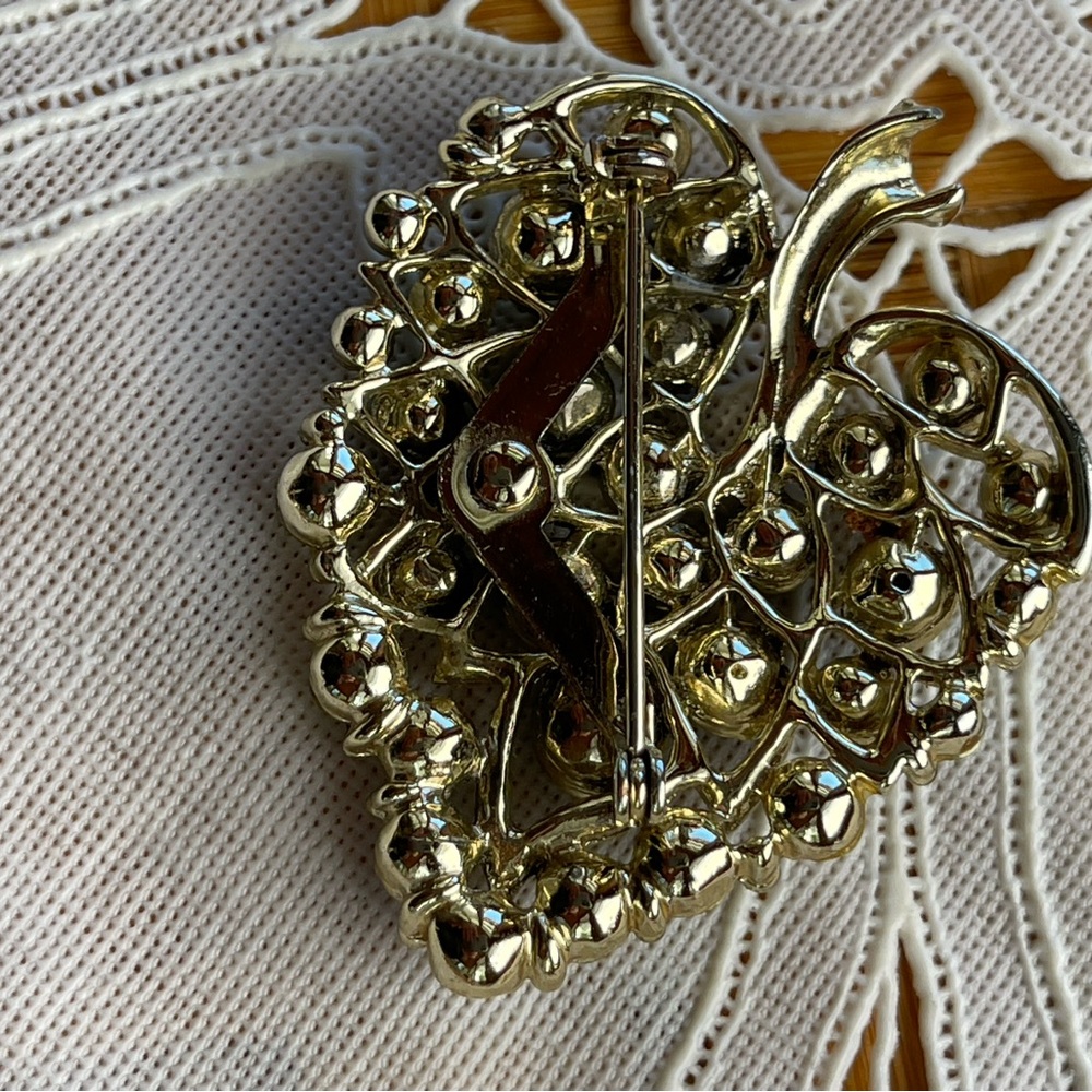 Beautiful vintage sparkly aurora borealis brooch with adjustable pin back - Picture 6 of 9